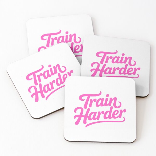 Item preview, Train Harder – Pink Girly Gym Quote designed and sold by PMCreative.
