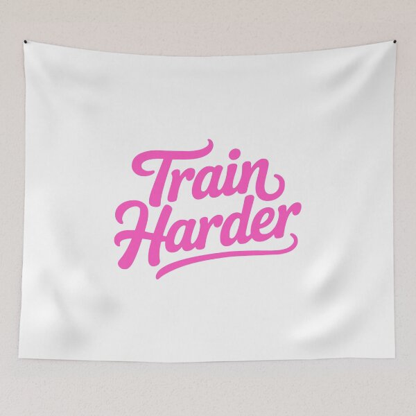 Item preview, Train Harder – Pink Girly Gym Quote designed and sold by PMCreative.
