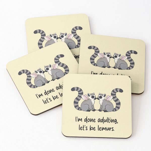 Item preview, Funny Lemur I'm Done Adulting Lets Be Lemurs Animal Boys Girls Kids designed and sold by FurryHavenPH.