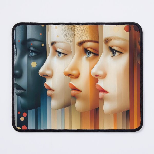Item preview, Modern Abstract Faces Portrait Contemporary Female Profiles designed and sold by Shoot-The-Moon.