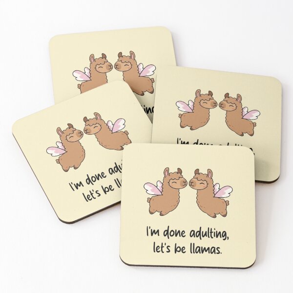 Item preview, Funny Llama I'm Done Adulting Lets Be Llamas Animal Boys Girls Kids designed and sold by FurryHavenPH.