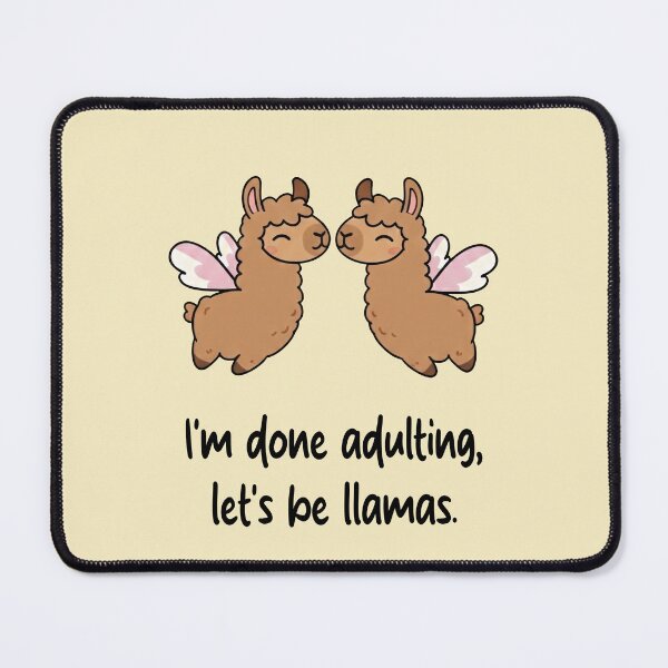 Item preview, Funny Llama I'm Done Adulting Lets Be Llamas Animal Boys Girls Kids designed and sold by FurryHavenPH.