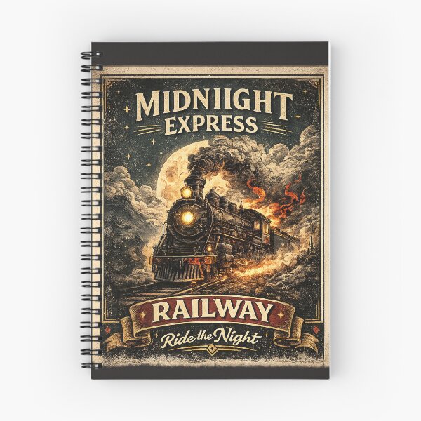 Aperçu de l'œuvre T-shirt rétro Midnight Express Railway créée et vendue par KinLost.