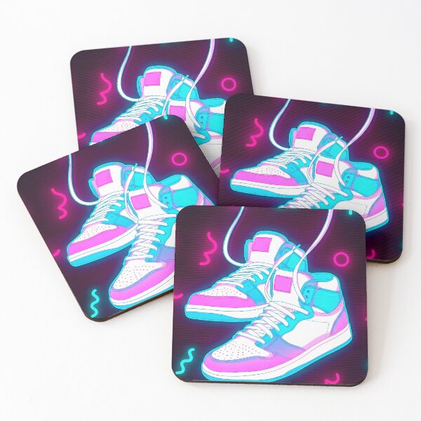 Item preview, Retro 90s High Top Sneakers - Neon Memphis Style designed and sold by powersunlight.