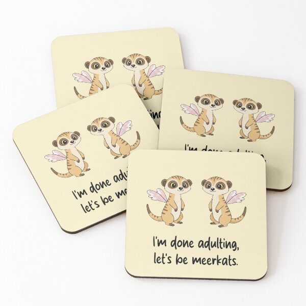 Item preview, Funny Meerkat I'm Done Adulting Lets Be Meerkats Animal Boys Girls Kids designed and sold by FurryHavenPH.