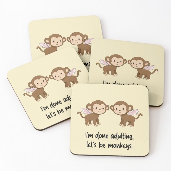 Item preview, Funny Monkey I'm Done Adulting Lets Be Monkeys Animal Boys Girls Kids designed and sold by FurryHavenPH.
