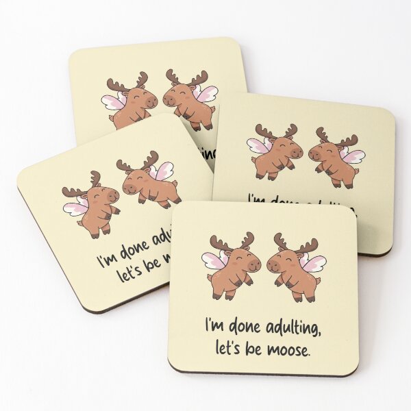 Item preview, Funny Moose I'm Done Adulting Lets Be Moose Animal Boys Girls Kids designed and sold by FurryHavenPH.