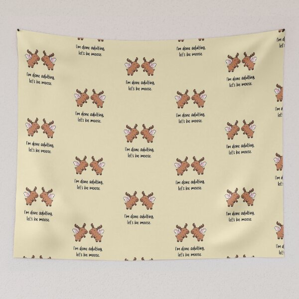 Item preview, Funny Moose I'm Done Adulting Lets Be Moose Animal Boys Girls Kids designed and sold by FurryHavenPH.