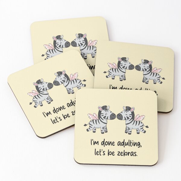 Item preview, Funny Zebra I'm Done Adulting Lets Be Zebras Animal Boys Girls Kids designed and sold by FurryHavenPH.