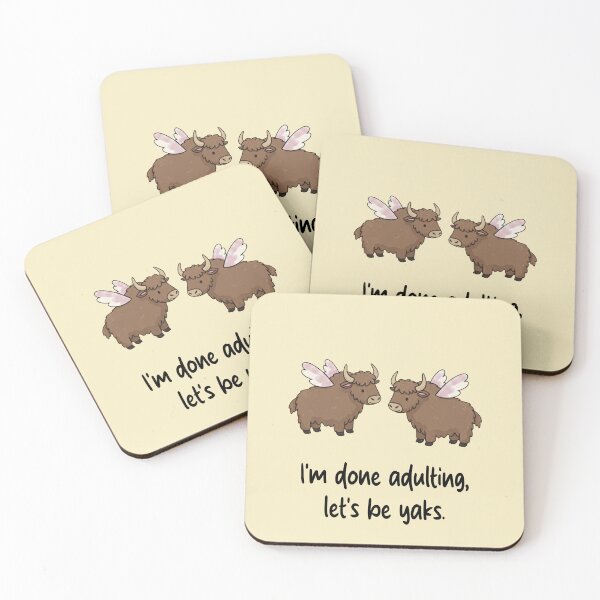 Item preview, Funny Yak I'm Done Adulting Lets Be Yaks Animal Boys Girls Kids designed and sold by FurryHavenPH.