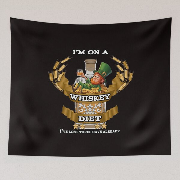 Item preview, Funny Irish Whiskey Diet Leprechaun – St Patrick’s Day Drinking Humor designed and sold by A-T-H.