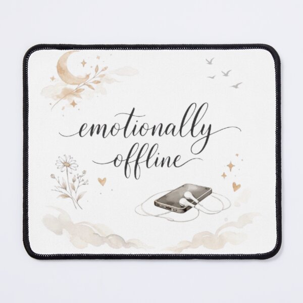 Item preview, Emotionally Offline – Minimal Aesthetic Quote Design designed and sold by Sanika arts .