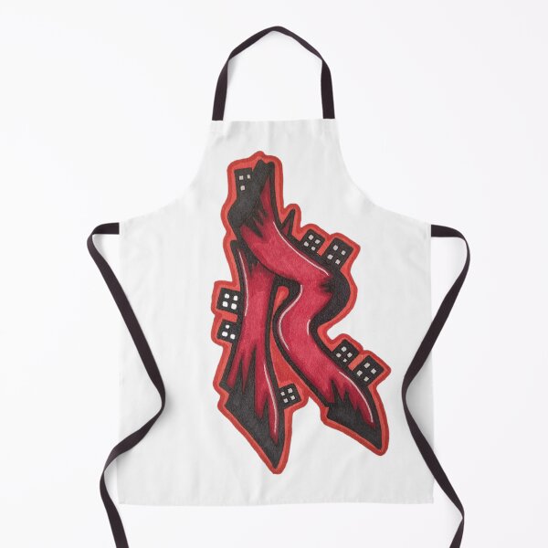Item preview, Hand Drawn Cyberpunk R Neon Red Black designed and sold by GodsOfVice.