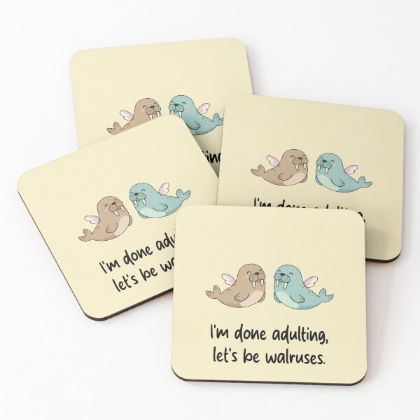 Item preview, Funny Walrus I'm Done Adulting Lets Be Walruses Animal Boys Girls Kids designed and sold by FurryHavenPH.