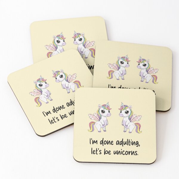 Item preview, Funny Unicorn I'm Done Adulting Lets Be Unicorns Animal Boys Girls Kids designed and sold by FurryHavenPH.