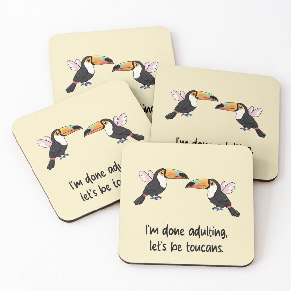 Item preview, Funny Toucan I'm Done Adulting Lets Be Toucans Animal Boys Girls Kids designed and sold by FurryHavenPH.
