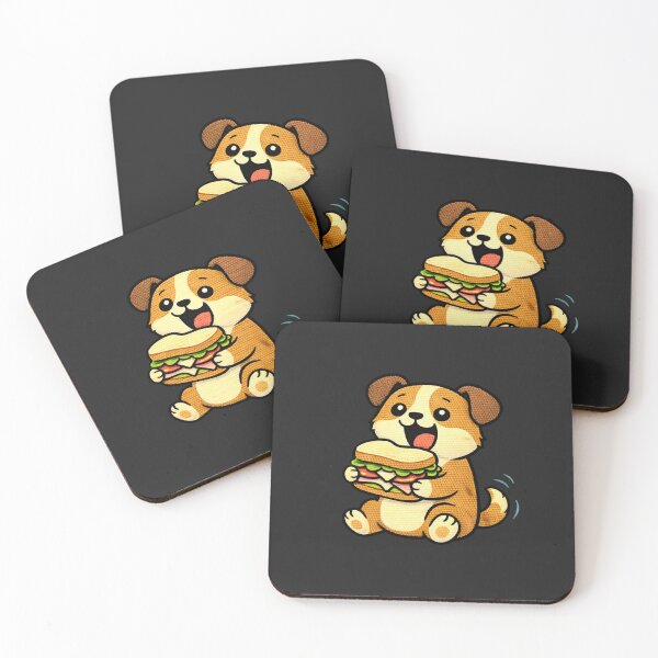 Item preview, Snack Lover Dog – Cute Kawaii Dog With Giant Sandwich Embroidered Patch Style designed and sold by ColorSplash123.