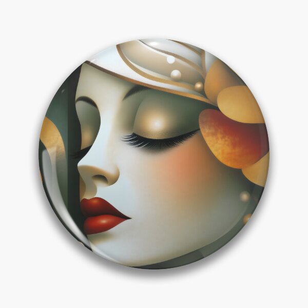 Item preview, Art Deco Style Woman Portrait With Flowers  designed and sold by Shoot-The-Moon.