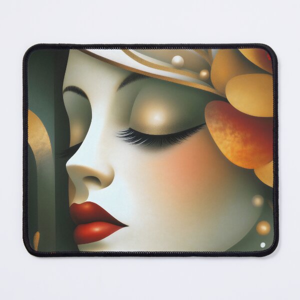 Item preview, Art Deco Style Woman Portrait With Flowers designed and sold by Shoot-The-Moon.