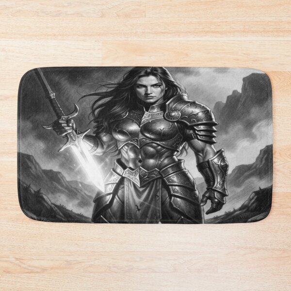 Item preview, Epic Warrior in Ornate Armor with Glowing Sword Power designed and sold by FotoworldEdel.