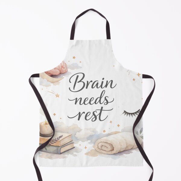 Item preview, Brain Needs Rest – Minimal Aesthetic Mental Health Quote Design designed and sold by Sanika arts .