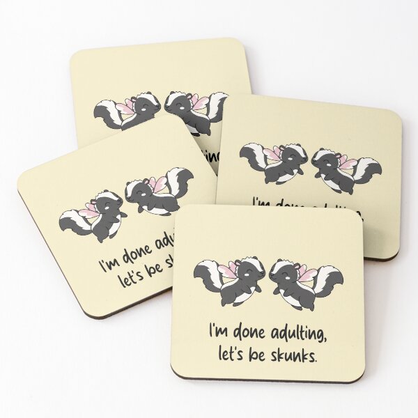 Item preview, Funny Skunk I'm Done Adulting Lets Be Skunks Animal Boys Girls Kids designed and sold by FurryHavenPH.