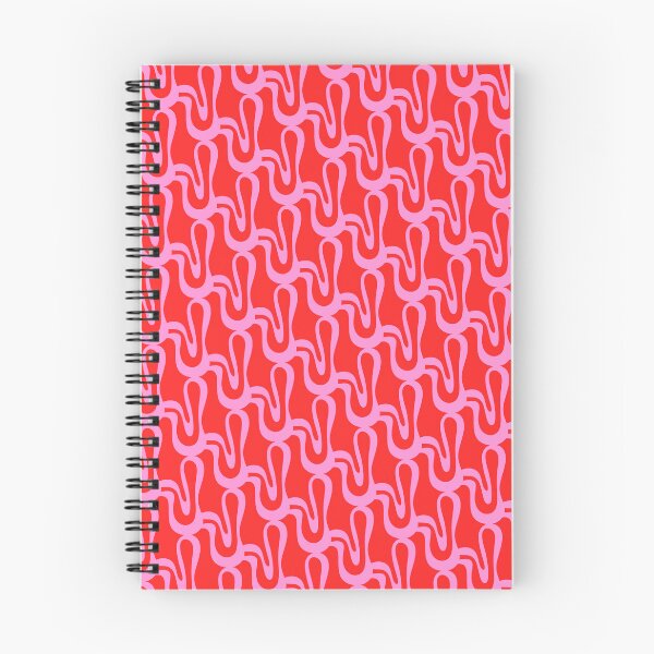 Item preview, Preppy Pink and Red Pop Wiggle Contemporary Abstract Pattern designed and sold by kierkegaard.