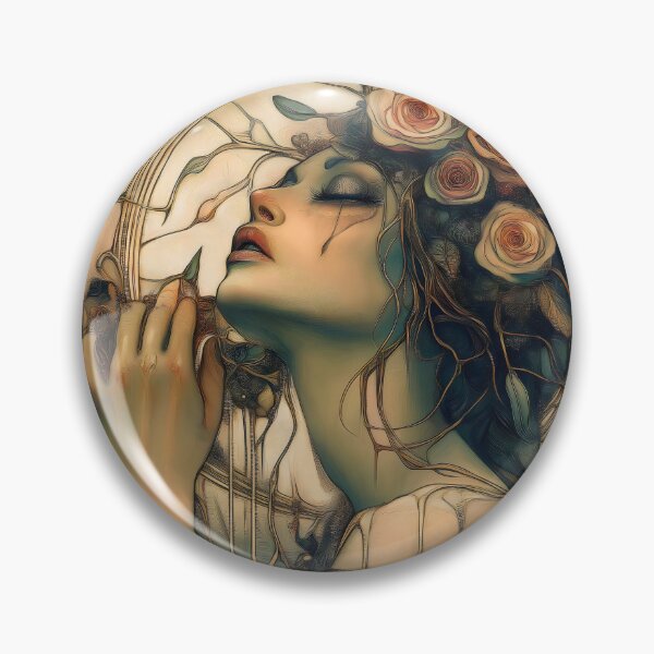 Item preview, Art Nouveau Woman With Roses Decorative designed and sold by Shoot-The-Moon.