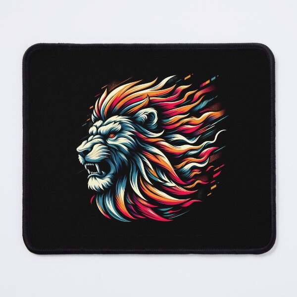 Item preview, Vibrant lion head with flowing mane, showcasing dynamic colors and a fierce expression. designed and sold by beast-net.
