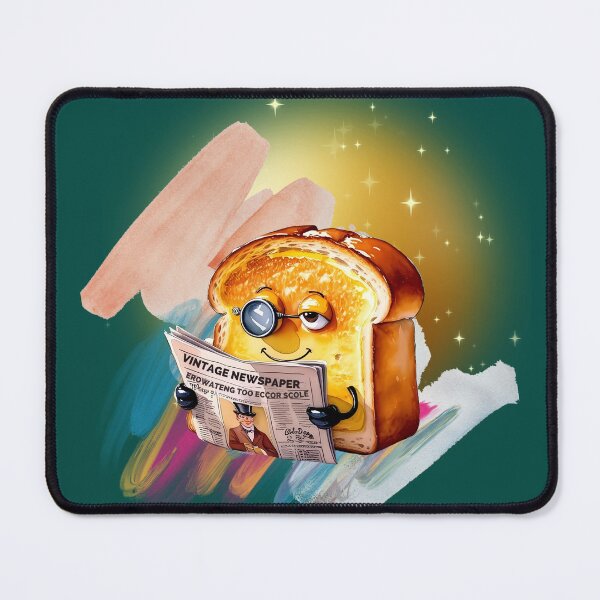 Item preview, Smart Toast Reading Vintage Newspaper – Funny Breakfast Food Character designed and sold by ChenEngEng.
