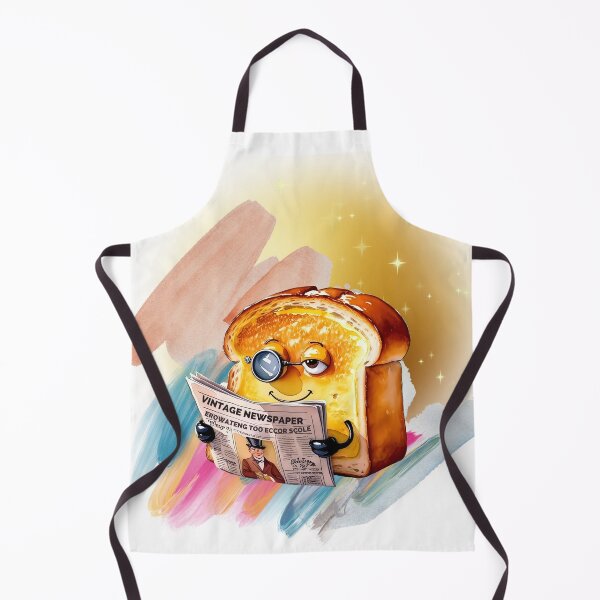 Item preview, Smart Toast Reading Vintage Newspaper – Funny Breakfast Food Character designed and sold by ChenEngEng.