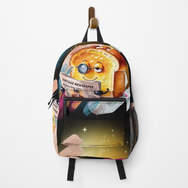 Item preview, Smart Toast Reading Vintage Newspaper – Funny Breakfast Food Character designed and sold by ChenEngEng.