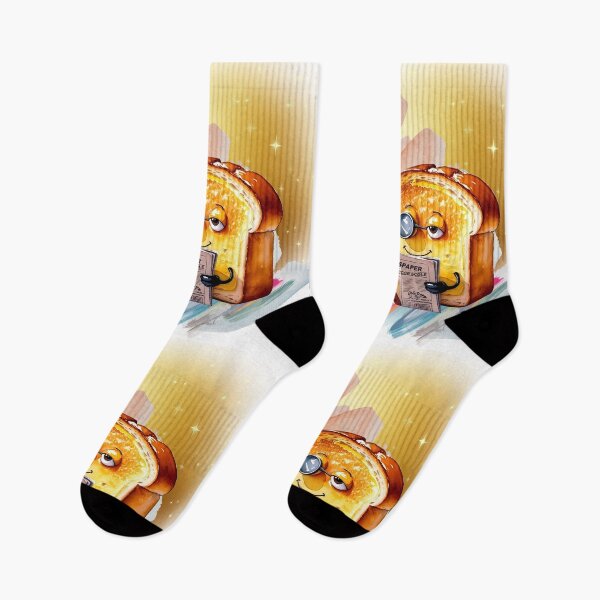 Item preview, Smart Toast Reading Vintage Newspaper – Funny Breakfast Food Character designed and sold by ChenEngEng.