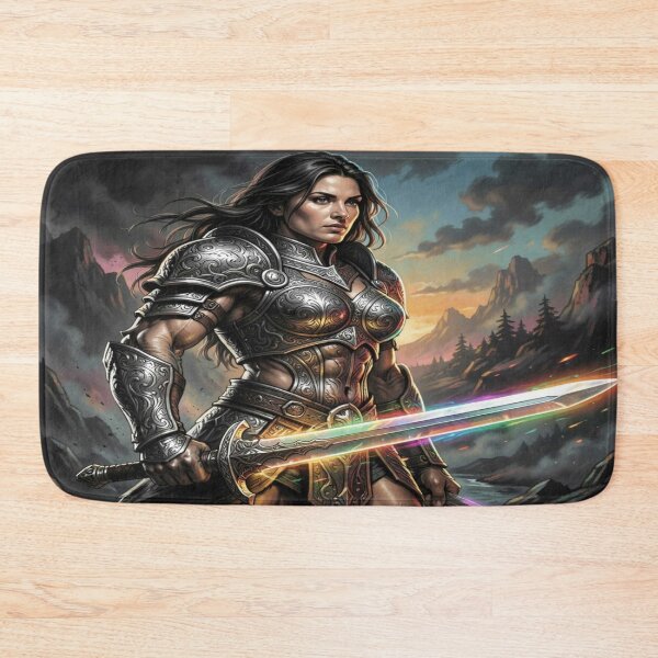 Item preview, Epic Warrior in Ornate Armor with Glowing Sword Power designed and sold by FotoworldEdel.