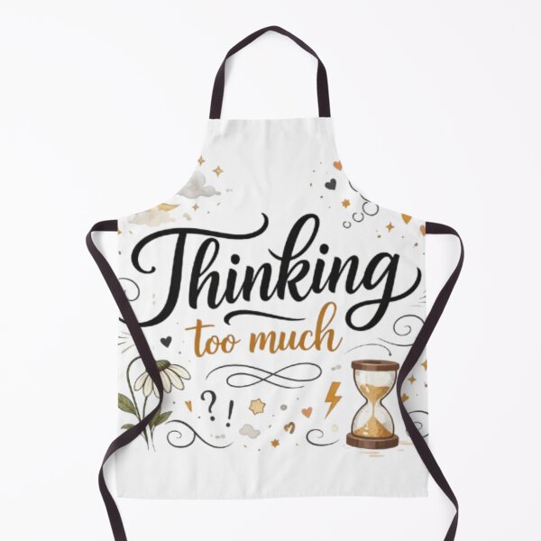 Item preview, Thinking Too Much – Minimal Aesthetic Mental Health Quote Design designed and sold by Sanika arts .