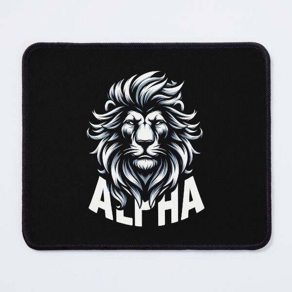 Item preview, Stylized lion head illustration with flowing mane and bold 'ALPHA' lettering beneath. designed and sold by beast-net.