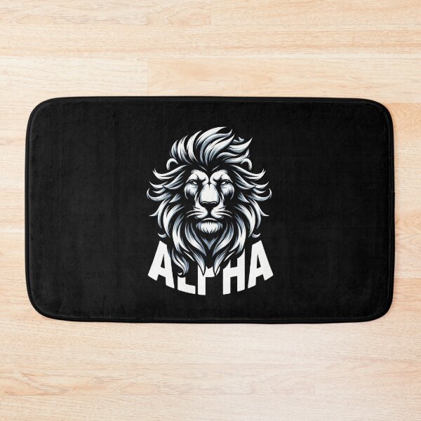 Item preview, Stylized lion head illustration with flowing mane and bold 'ALPHA' lettering beneath. designed and sold by beast-net.