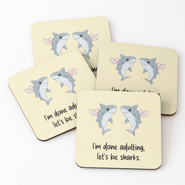 Item preview, Funny Shark I'm Done Adulting Lets Be Sharks Animal Boys Girls Kids designed and sold by FurryHavenPH.