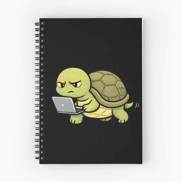 Item preview, Slow Work Turtle – Cute Kawaii Turtle Laptop Meme Embroidered Patch Style designed and sold by ColorSplash123.