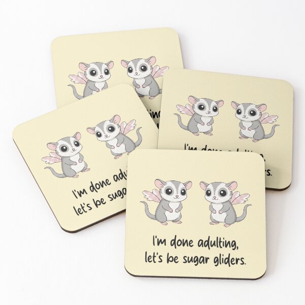 Item preview, Funny Sugar Glider I'm Done Adulting Lets Be Sugar Gliders Animal Boys Girls Kids designed and sold by FurryHavenPH.