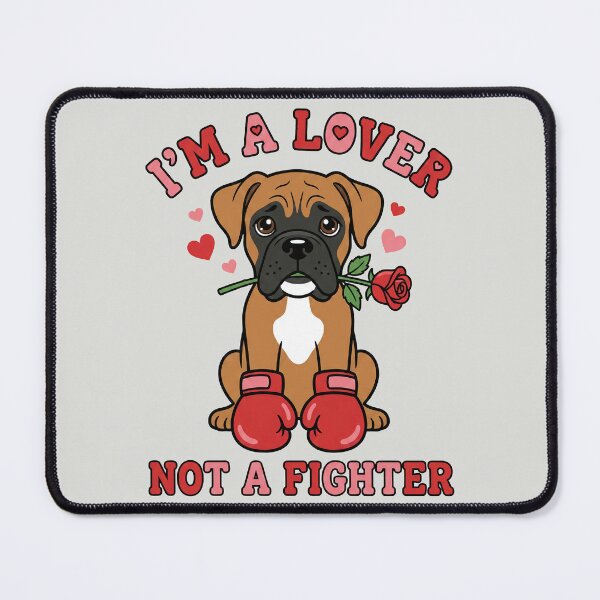 Item preview, Lover Not A Fighter - Cute Boxer Dog designed and sold by DigitalGlade.