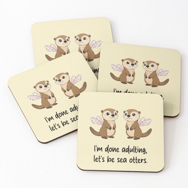 Item preview, Funny Sea Otter I'm Done Adulting Lets Be Sea Otters Animal Boys Girls Kids designed and sold by FurryHavenPH.