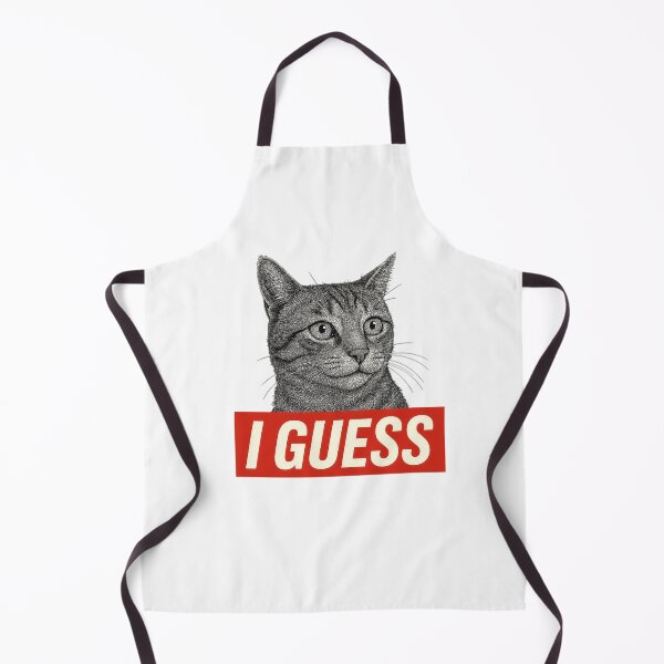 Item preview, I GUESS Cat Meme – Minimalist Indifferent Cat Illustration   designed and sold by sorryNOTsorry.brand.