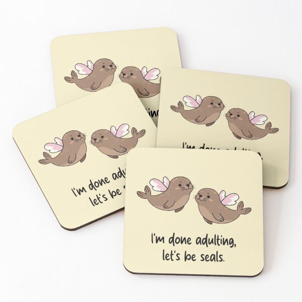 Item preview, Funny Seal I'm Done Adulting Lets Be Seals Animal Boys Girls Kids designed and sold by FurryHavenPH.