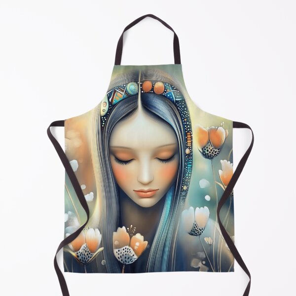 Item preview, Serene Woman With Flowers Dreamlike Portrait designed and sold by Shoot-The-Moon.