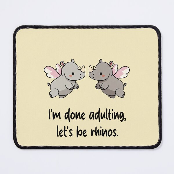Item preview, Funny Rhino I'm Done Adulting Lets Be Rhinos Animal Boys Girls Kids designed and sold by FurryHavenPH.