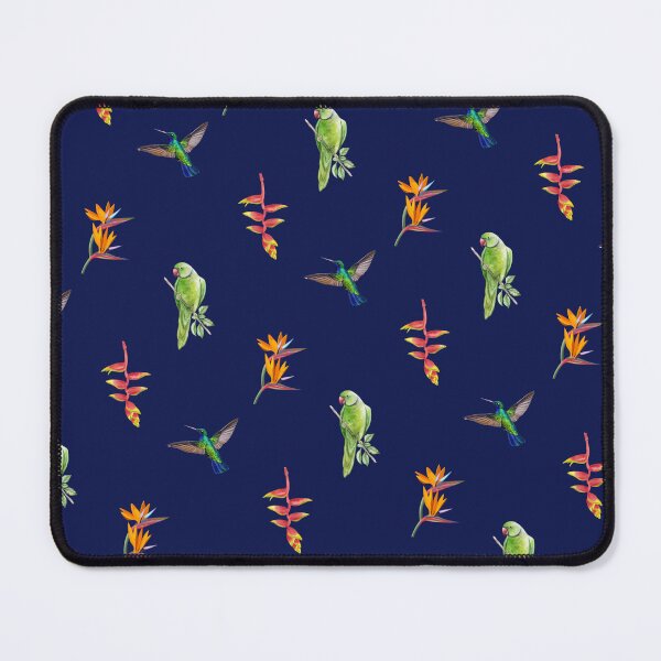 Item preview, Parakeet & Hummingbird on Blue designed and sold by LBWildArt.