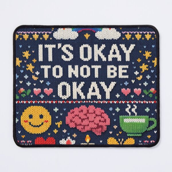 Item preview, Mental Health Knit Design: It's Okay Not To Be Okay designed and sold by Mauswohn.