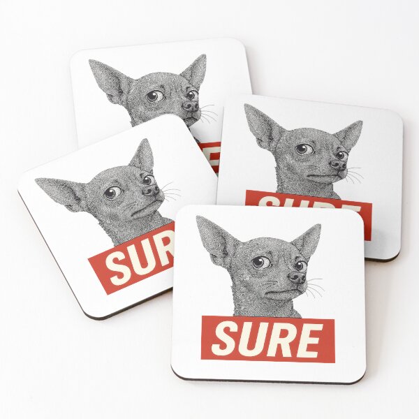 Item preview, URE Dog Meme – Minimalist Chihuahua Illustration designed and sold by sorryNOTsorry.brand.
