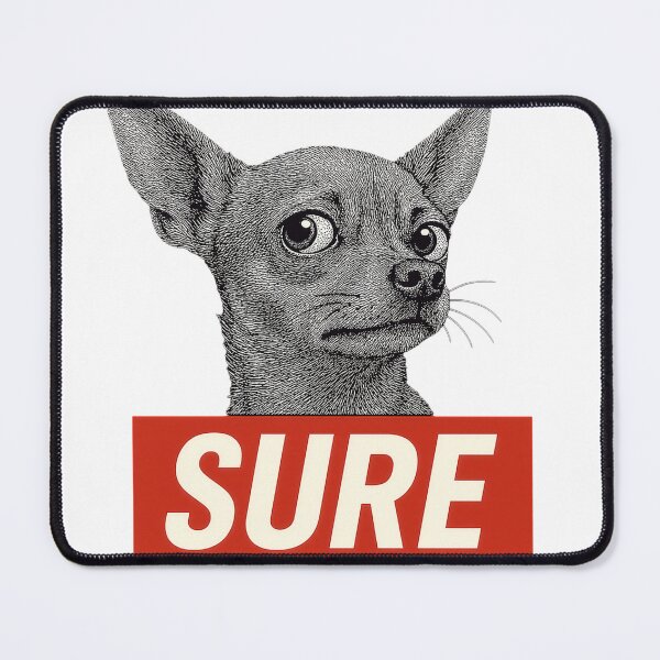 Item preview, URE Dog Meme – Minimalist Chihuahua Illustration designed and sold by sorryNOTsorry.brand.